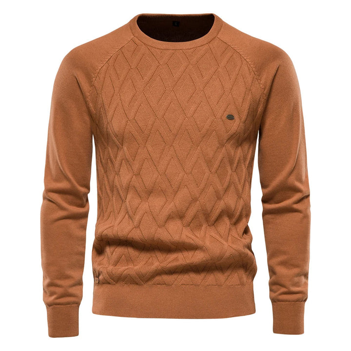 Kursava™ | Men's Sweater With Checkered Design