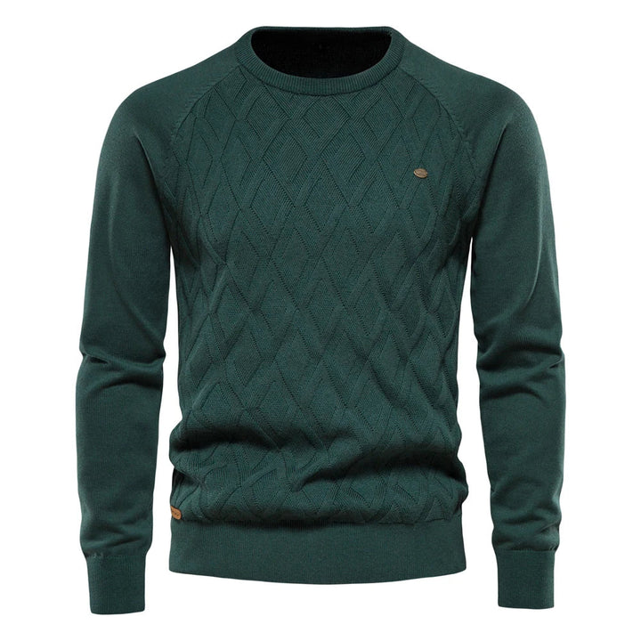 Kursava™ | Men's Sweater With Checkered Design