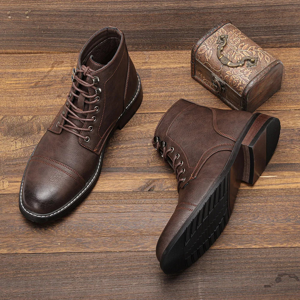 Stefan | Vintage Derby Style Leather Boots