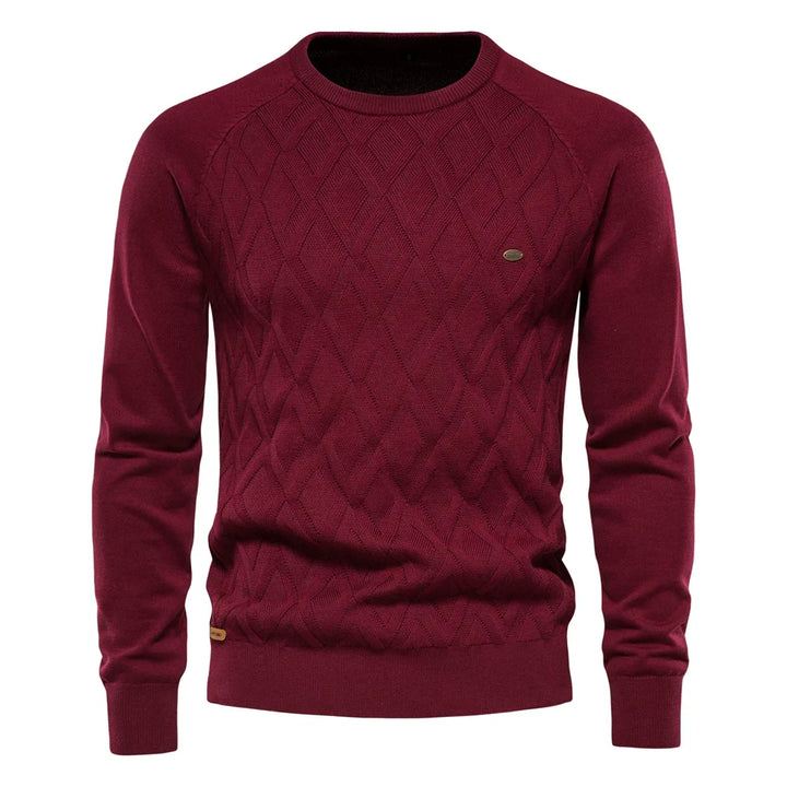 Kursava™ | Men's Sweater With Checkered Design