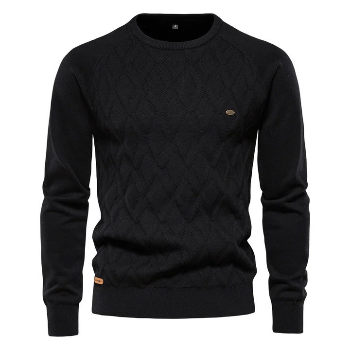 Kursava™ | Men's Sweater With Checkered Design