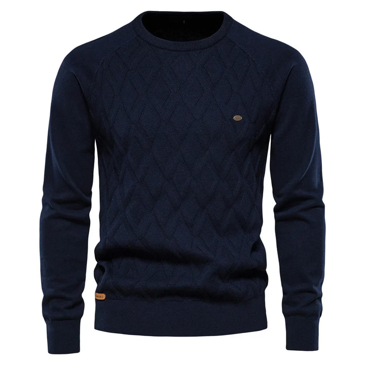 Kursava™ | Men's Sweater With Checkered Design