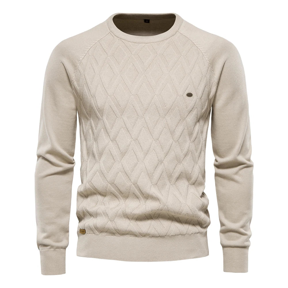 Kursava™ | Men's Sweater With Checkered Design