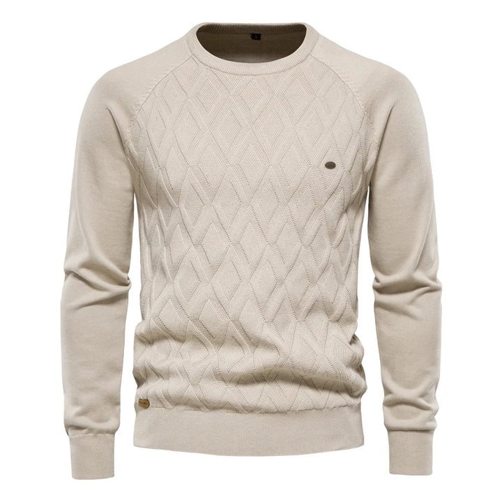 Kursava™ | Men's Sweater With Checkered Design